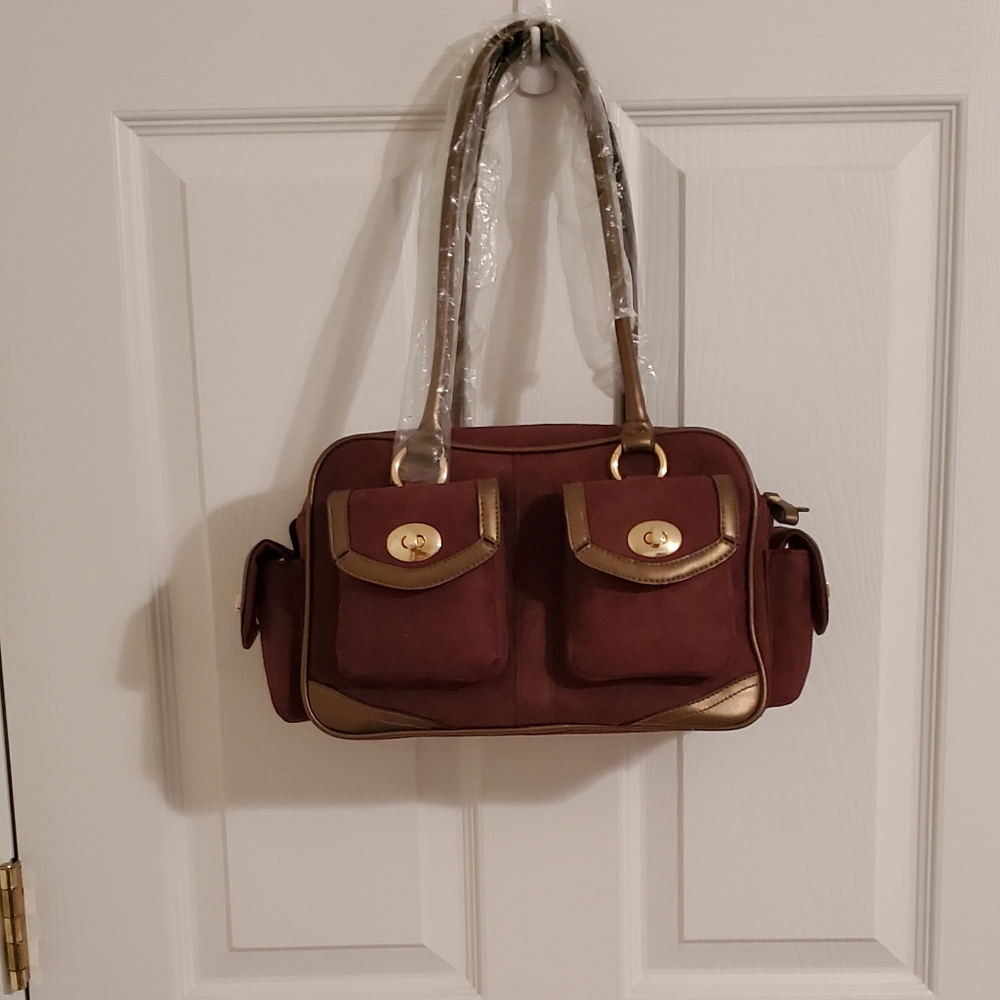 *NWOT Faux Suede Carry All / Cosmetic Bag / Travel Accesory